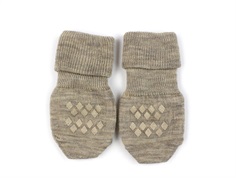 MP light brown melange anti-slip wool socks (2-pack)